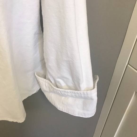 White ruffle button down - Picture 5 of 6